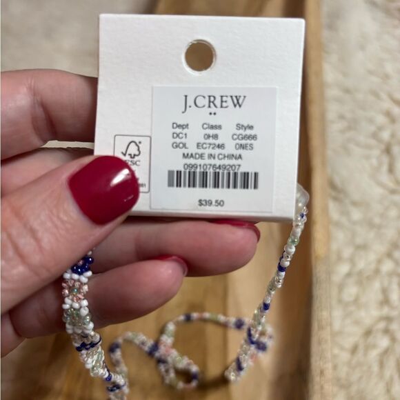 J. Crew Blue and White Beaded Necklace - Picture 3 of 3
